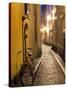 Historic Old Street in Gamla Stan (Old Town) in Stockholm, Sweden-Peter Adams-Stretched Canvas