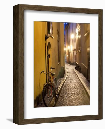 Historic Old Street in Gamla Stan (Old Town) in Stockholm, Sweden-Peter Adams-Framed Photographic Print