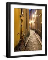 Historic Old Street in Gamla Stan (Old Town) in Stockholm, Sweden-Peter Adams-Framed Photographic Print