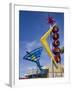 Historic Oscar's Martini Neon Sign on Fremont Street, Las Vegas, Nevada-Richard Cummins-Framed Photographic Print