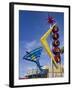 Historic Oscar's Martini Neon Sign on Fremont Street, Las Vegas, Nevada-Richard Cummins-Framed Photographic Print