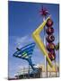 Historic Oscar's Martini Neon Sign on Fremont Street, Las Vegas, Nevada-Richard Cummins-Mounted Photographic Print