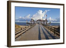 Historic Pier in Ahlbeck on the Island of Usedom-Miles Ertman-Framed Photographic Print