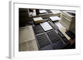 Historic Printing Business, Farmers' Museum, Cooperstown, New York, USA-Cindy Miller Hopkins-Framed Photographic Print
