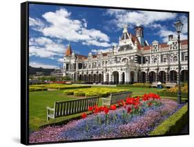 Historic Railway Station, Dunedin, South Island, New Zealand-David Wall-Framed Stretched Canvas