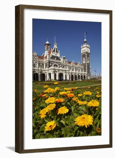 Historic Railway Station, Dunedin, South Island, New Zealand.-David Wall-Framed Photographic Print