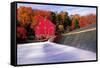 Historic Red Mill, Clinton, New Jersey-George Oze-Framed Stretched Canvas