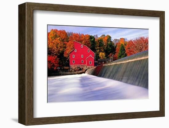 Historic Red Mill, Clinton, New Jersey-George Oze-Framed Photographic Print