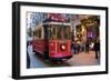 Historic Red Tram on Istiklal Caddesi, Beyoglu, Istanbul, Turkey, Europe-Neil Farrin-Framed Photographic Print