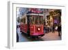 Historic Red Tram on Istiklal Caddesi, Beyoglu, Istanbul, Turkey, Europe-Neil Farrin-Framed Photographic Print