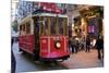 Historic Red Tram on Istiklal Caddesi, Beyoglu, Istanbul, Turkey, Europe-Neil Farrin-Mounted Photographic Print