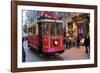 Historic Red Tram on Istiklal Caddesi, Beyoglu, Istanbul, Turkey, Europe-Neil Farrin-Framed Photographic Print