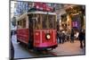 Historic Red Tram on Istiklal Caddesi, Beyoglu, Istanbul, Turkey, Europe-Neil Farrin-Mounted Photographic Print