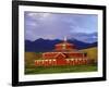 Historic Round Barn at Twin Bridges, Montana, USA-Chuck Haney-Framed Photographic Print