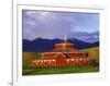 Historic Round Barn at Twin Bridges, Montana, USA-Chuck Haney-Framed Photographic Print