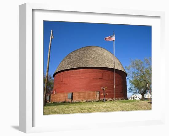 Historic Round Barn on Route 66, Arcadia, Oklahoma, United States of America, North America-Richard Cummins-Framed Photographic Print