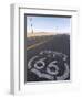 Historic Route 66 Sign on Highway, Seligman, Arizona, USA-Steve Vidler-Framed Photographic Print