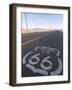 Historic Route 66 Sign on Highway, Seligman, Arizona, USA-Steve Vidler-Framed Photographic Print