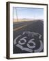 Historic Route 66 Sign on Highway, Seligman, Arizona, USA-Steve Vidler-Framed Photographic Print