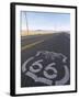 Historic Route 66 Sign on Highway, Seligman, Arizona, USA-Steve Vidler-Framed Photographic Print