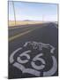 Historic Route 66 Sign on Highway, Seligman, Arizona, USA-Steve Vidler-Mounted Photographic Print