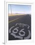 Historic Route 66 Sign on Highway, Seligman, Arizona, USA-Steve Vidler-Framed Photographic Print