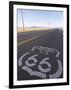 Historic Route 66 Sign on Highway, Seligman, Arizona, USA-Steve Vidler-Framed Photographic Print