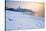 Historic Royal Wawel Castle in Cracow, Poland, with Frozen Vistula River in Winter.-dziewul-Stretched Canvas
