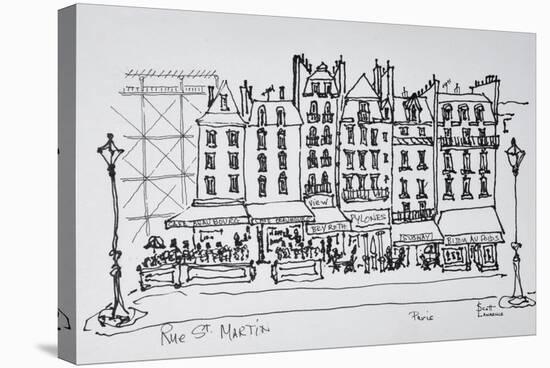 Historic Rue St. Martin, Paris, France-Richard Lawrence-Stretched Canvas