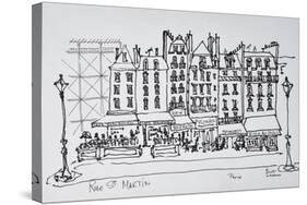 Historic Rue St. Martin, Paris, France-Richard Lawrence-Stretched Canvas