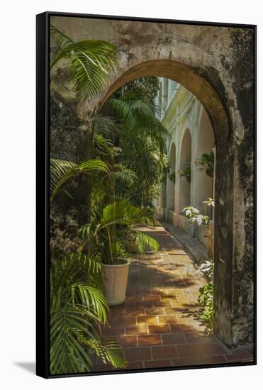 Historic Santuario and Iglesia de San Pedro Claver, Cartagena, Colombia.-Jerry Ginsberg-Framed Stretched Canvas