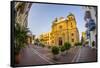 Historic Santuario and Iglesia de San Pedro Claver, Cartagena, Colombia.-Jerry Ginsberg-Framed Stretched Canvas