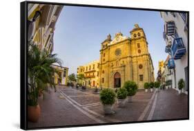 Historic Santuario and Iglesia de San Pedro Claver, Cartagena, Colombia.-Jerry Ginsberg-Framed Stretched Canvas