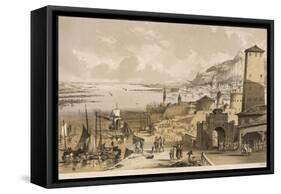 Historic Seaport and Naval Base on the Dnieper River-null-Framed Stretched Canvas