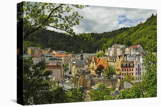 Historic Spa Section of Karlovy Vary, Bohemia, Czech Republic, Europe-Jochen Schlenker-Stretched Canvas