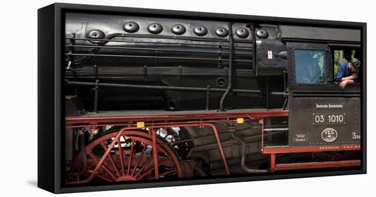 Historic Steam Engine 03 1010, Baden-Wurttemberg, Germany-null-Framed Stretched Canvas