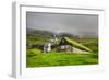 Historic Stone House with Turf Roof on the Island of Streymoy, Saksun, Faroe Islands-Nick Fox-Framed Photographic Print