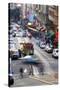Historic Street Car and Street Scene-Miles-Stretched Canvas