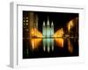 Historic Temple and Square in Salt Lake City at night, during 2002 Winter Olympics, UT-null-Framed Photographic Print