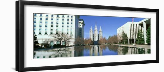 Historic Temple and Square in Salt Lake City, Ut Home of Mormon Tabernacle Choir-null-Framed Photographic Print