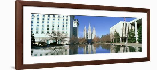 Historic Temple and Square in Salt Lake City, Ut Home of Mormon Tabernacle Choir-null-Framed Photographic Print