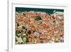 Historic town panoramic view, with traditional low-rise red tile roof buildings, Nafplion-bestravelvideo-Framed Photographic Print