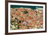 Historic town panoramic view, with traditional low-rise red tile roof buildings, Nafplion-bestravelvideo-Framed Photographic Print