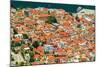 Historic town panoramic view, with traditional low-rise red tile roof buildings, Nafplion-bestravelvideo-Mounted Photographic Print