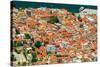 Historic town panoramic view, with traditional low-rise red tile roof buildings, Nafplion-bestravelvideo-Stretched Canvas