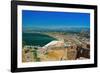 Historic town panoramic view, with traditional low-rise red tile roof buildings, Nafplion-bestravelvideo-Framed Photographic Print