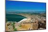 Historic town panoramic view, with traditional low-rise red tile roof buildings, Nafplion-bestravelvideo-Mounted Photographic Print