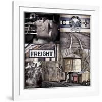 Historic Train Collage I-Kathy Mahan-Framed Photographic Print