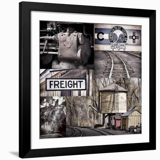 Historic Train Collage I-Kathy Mahan-Framed Photographic Print