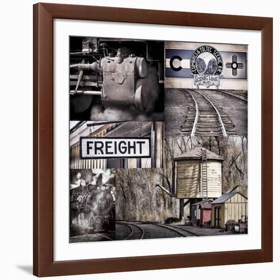 Historic Train Collage I-Kathy Mahan-Framed Photographic Print